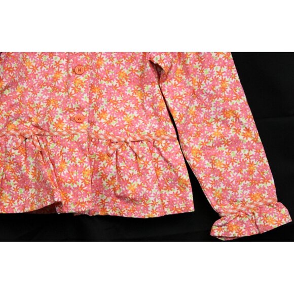 2006 Gymboree Freshly Picked Floral Jacket Ruffled Hem Cuffs Bows sz 12 Lightwei - Picture 4 of 11